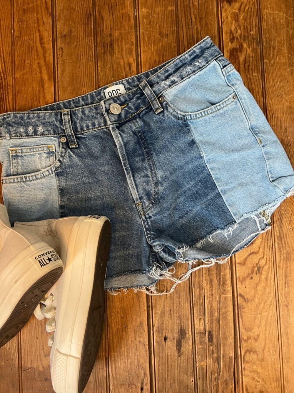 BDG Blue Two-Tone Denim cut off Jean Shorts size 27